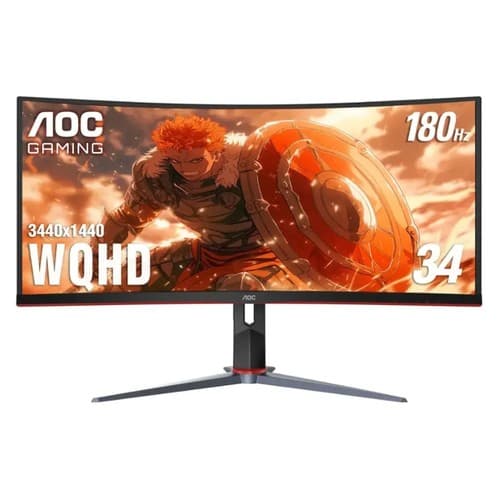 AOC CU34G2XP 34" UltraWide Curved Gaming Monitor WQHD (3440x1440) 180Hz HDR400 - image 1