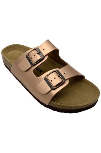 Cushionaire Women's Lane Cork Footbed Sandal Rose Gold Metallic - image 1