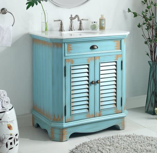 Fairfield 32" Rustic Blue Bathroom Vanity 47884BU - image 1