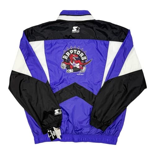 Vintage Rare NWT NBA Toronto Raptors Purple Starter Windbreaker Jacket Mens Large - image 1