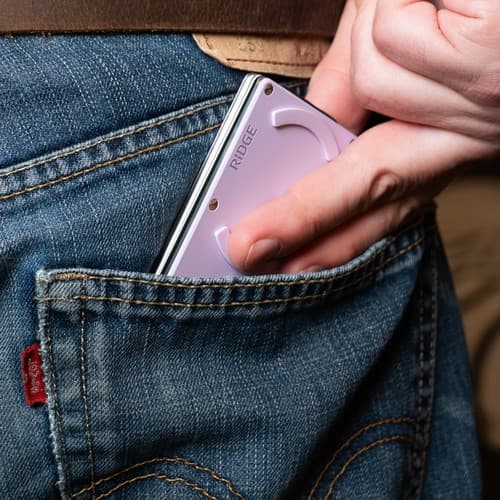 Ridge Wallet Lavender MagSafe | RFID Blocking Slim Minimalist Wallet - 100% Real - image 1