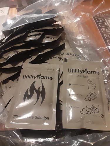 Utility Flame Fire Gel 20 Pack with Stove - image 1