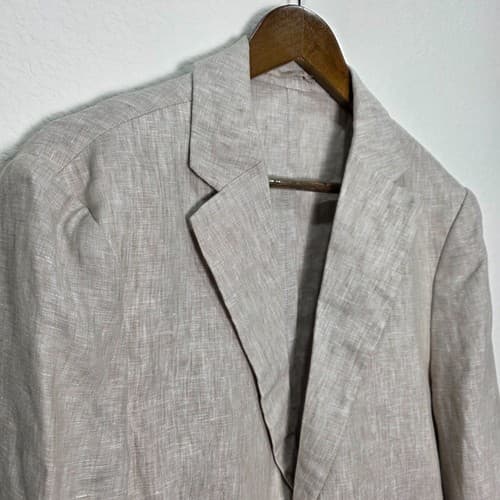 NWT Quince Men 100% European Linen Blazer Jacket Sport Coat Medium M Flax Beige - image 1