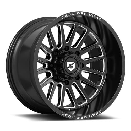 20" Gear Off Road 764BM Gloss Black Milled Accents 20x9 Wheel 5x5 5x5.5 +00mm - image 1