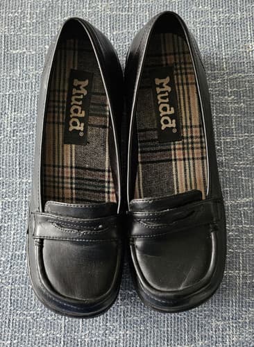 Vintage 1990's Mudd Penny Loafers Women's Size 8M Black - image 1