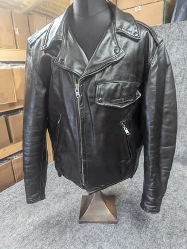 Metropolitan Uniform Company Vintage USA Detroit Police Leather Jacket Size 44 - image 1