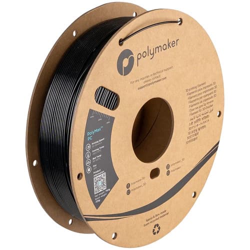 Polymaker PolyMax PC High-Strength Engineering Filament 1.75mm 0.75KG - Black - image 1