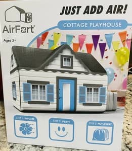 AirFort Build A Cottage Playhouse. Inflates In Seconds! Brand New In Box! - image 1