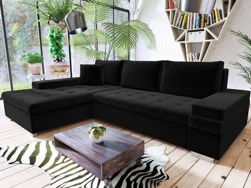 Eckcouch Odin Mini Sofa Ecksofa mit Schlaffunktion Bettkasten Couchgarnitur Ecke - image 1