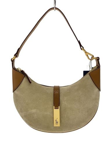 POLO RALPH LAUREN Polo ID Suede Shoulder Bag Beige WAPOBAG02V2017 - image 1