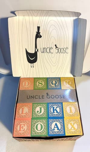 Uncle Goose Classic ABC Blocks W/ Canvas Bag NIB - Made in USA - image 1