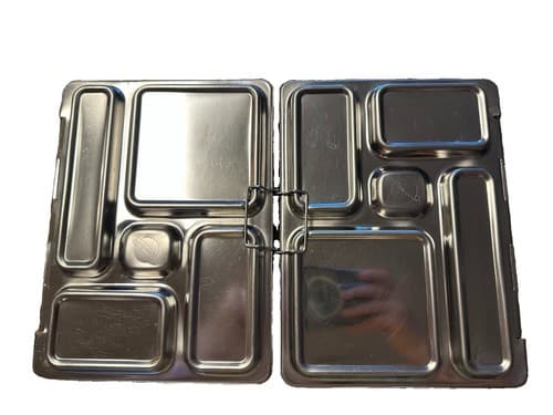Set of 2 PLANETBOX Rover Stainless Steel 5 Compartment Bento Lunch Box - image 1