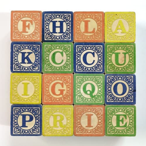Uncle Goose 1.75" Wooden ABC Blocks 16 Pc Animal Number Learning Toy USA Made - image 1