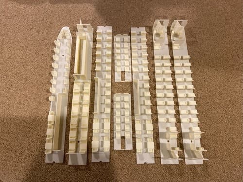 HO Scale Model Train Passenger Car Interior Set, White, Fits Athearn - image 1