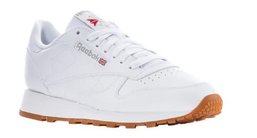 Reebok Mens Classic Leather Shoe Low White Grey Gum GY0952 - image 1