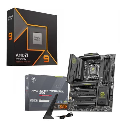 AMD Ryzen 9 9900X CPU + MSI X870E MAG TOMAHAWK WiFi ATX Motherboard Combo - image 1