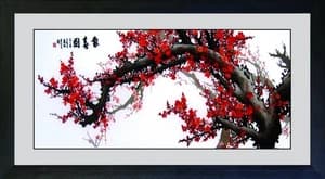 Silk Artwork Hand Stitched Framed (King Silk Art) (107.5 x 54.5 cm) - image 1