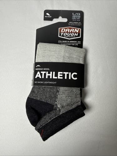 Darn Tough Run Athletic No Show Lightweight Socks US Men’s L 10-12 -New with Tag - image 1