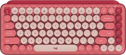 Logitech POP Keys Wireless Bluetooth Mechanical Keyboard - Heartbreaker Rose - image 1