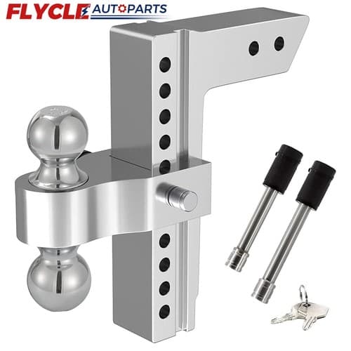 12500 lb Towing Hitch Dual Ball Mount Trailer 2" Receiver 8" Drop Adjustable - image 1