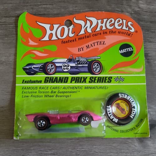 Hot Wheels Redline 1970 Ferrari 312P Diecast Car Hot Pink Mint On Card - image 1