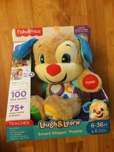 Fisher Price Laugh & Learn Smart Stages Puppy Toddler Learning Toy Stuffed Dog - image 1
