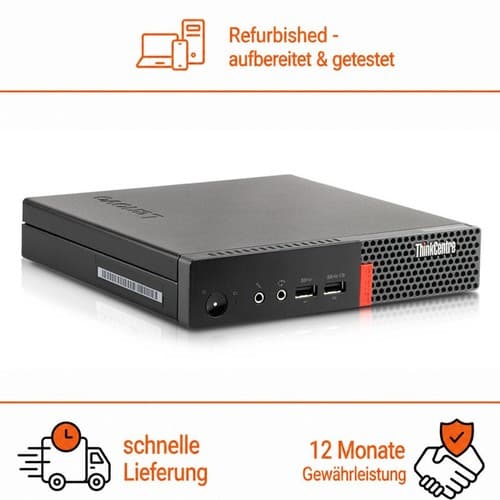 Lenovo ThinkCentre M710q Mini PC / Intel Core i5-7400T / 8 GB RAM / 256 GB SATA SSD / ohne Betriebssystem - image 1
