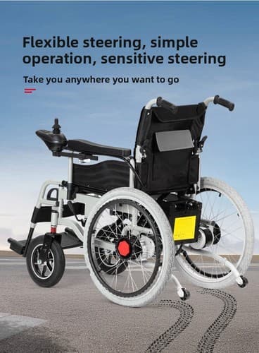 Foldable Electric Wheelchair Motorized Power Chair All Terrain 6km/h - image 1