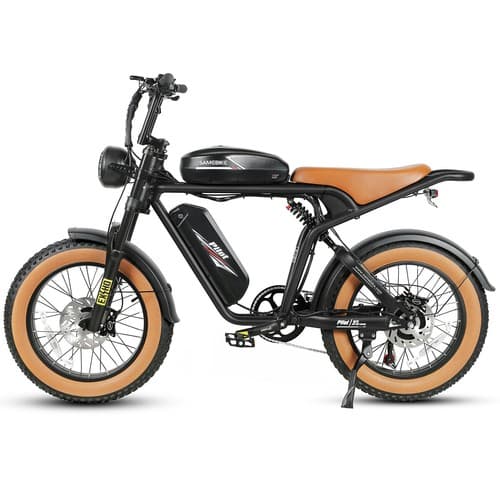 SAMEBIKE 1200W Electric Motorcycle 48V 36AH Dual Batteries Ebike 7 Speed 37mph - image 1