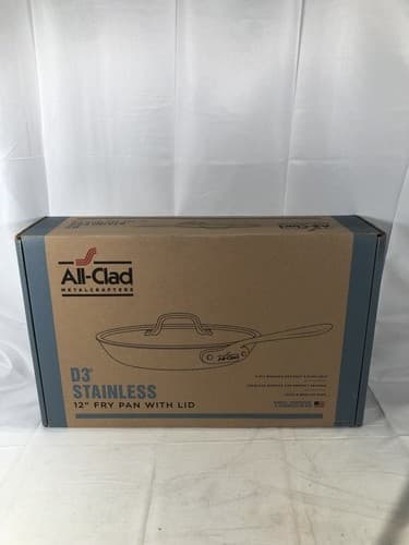 All-Clad D3 Stainless 12" Fry Pan with Lid - image 1