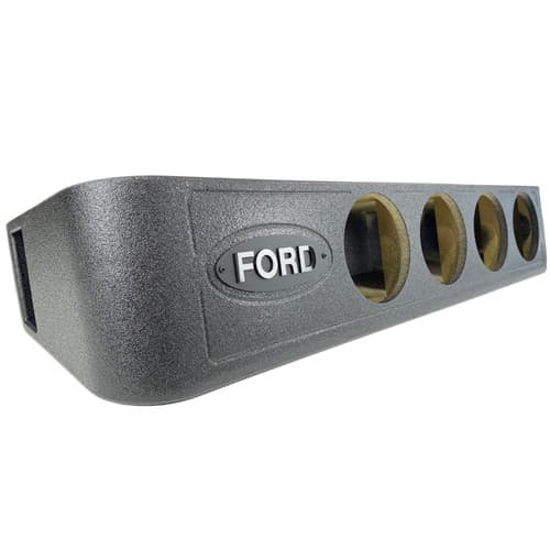 Subwoofer Box for Ford F-250 (2017-2025) and F-150 (2009-2025) Crew Cab - Fits 4x8" Woofers, Rounded - image 1