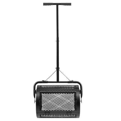Uimoso Compost Spreader with 42 cm Drum and T-Handle for Lawn and Garden Use - image 1
