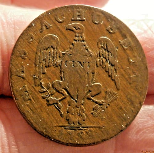 1788 Massachusetts Copper Colonial Coin S-793 - image 1
