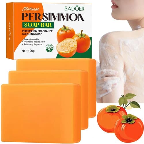 Swarva Persimmon Deodorant Soap Bar for Men & Women - 3 Bars - image 1