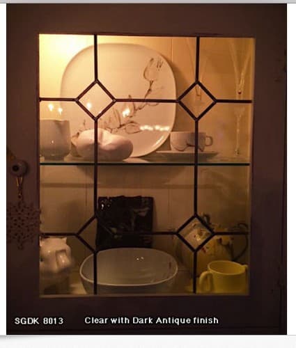 Lead Glass Cabinet Door Inserts SGDK 8013 - image 1