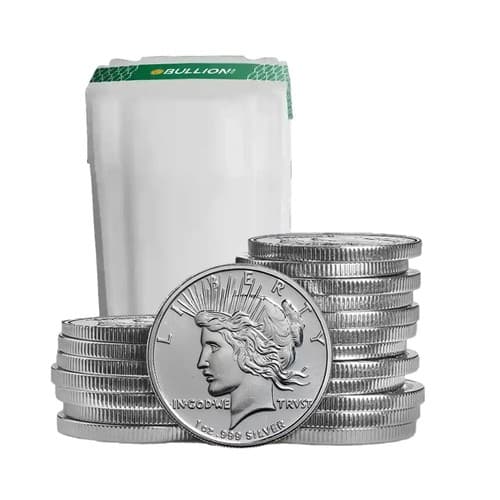1 oz Silver Peace Dollar Round .999 Fine Silver - Tube of 20 Rounds - image 1