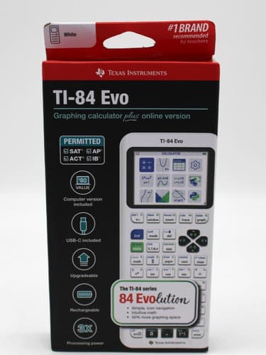 TI-84 EVO Graphing calculator Texas Instruments White - NEW - image 1