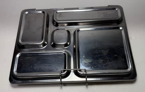 PlanetBox Rover Stainless Steel Bento Lunch Box 5 Compartment 1137ml Silver - image 1