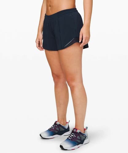 Lululemon Hotty Hot Low Rise Short 4" Lined True Navy Size 2 - image 1