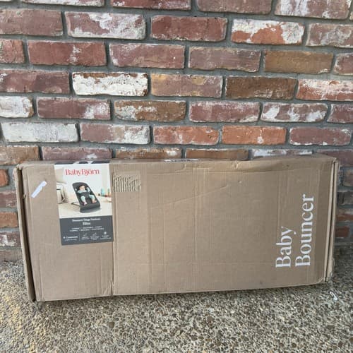 BabyBjörn Bliss Woven Classic Quilt Bouncer Anthracite Gray 0-2 Years - image 1
