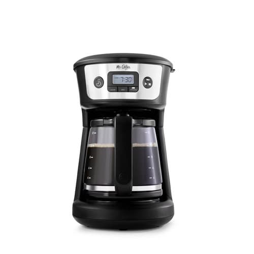 Mr. Coffee 12-Cup Programmable Coffee Maker - Red, Silver, Black Stainless Steel - image 1