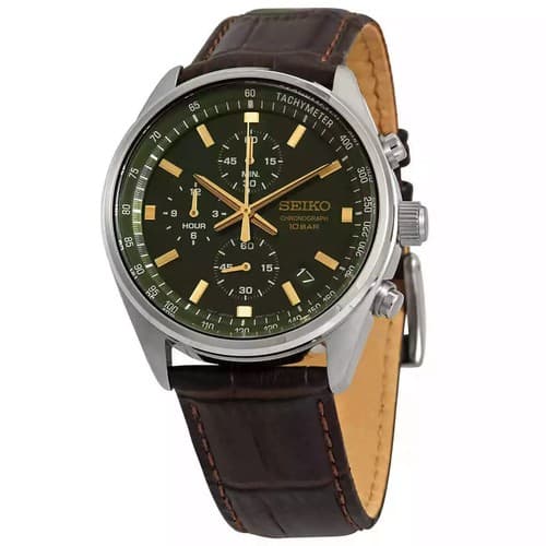 Seiko Men's Core Chronograph Quartz Green Dial Watch - SSB385P1 NEW - image 1