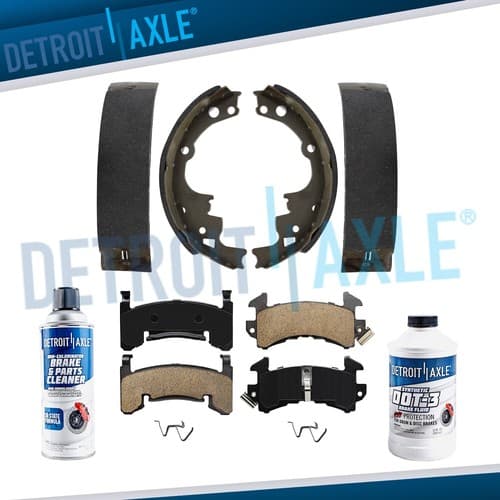 Front Brake Pads + Rear Shoes for Century Regal Camaro Malibu Jimmy S10 - image 1