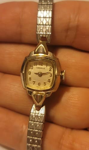 Vintage Ladies Caravelle by Bulova Gold Tone Bracelet Watch - image 1