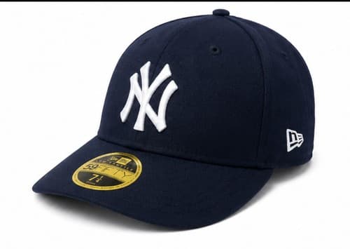 New Era 59FIFTY Low Profile New York Yankees MLB Fitted Cap Navy 7 1/4 - image 1