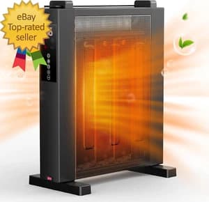 Convection Space Heater 1500W Pedestal Heater for Large Indoor Rooms - image 1