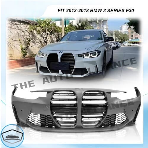 BMW 3 Series F30/F35 Facelift Front Bumper Kit with Grille M3 G80 Style (2013-2018) - image 1