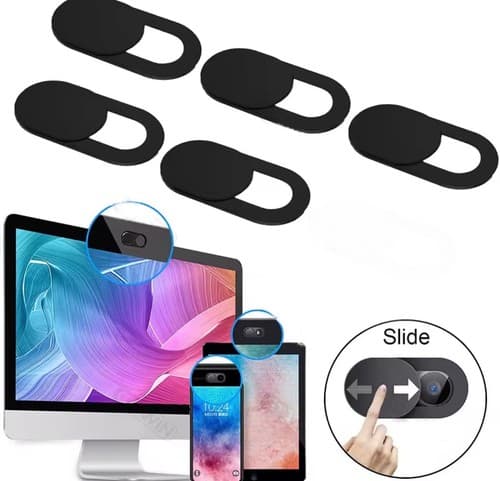 5pc Webcam Cover Slim Slider Camera Shield Privacy Protect Sticker For Laptop PC - image 1