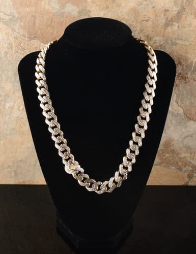 10k Yellow Gold Royal Monaco Miami Cuban Link 13mm Curb Chain 19" - image 1