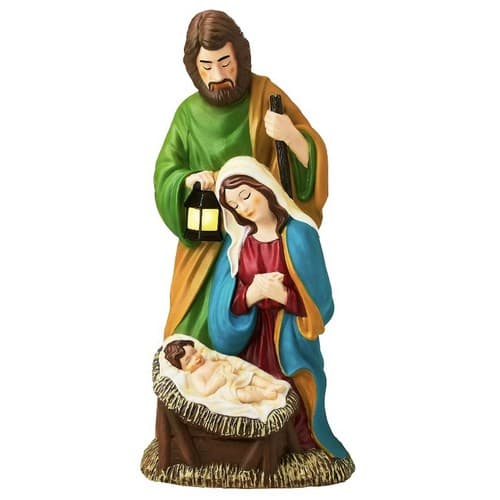 32" Light Up Nativity Scene Blow Mold with LED Lantern - image 1